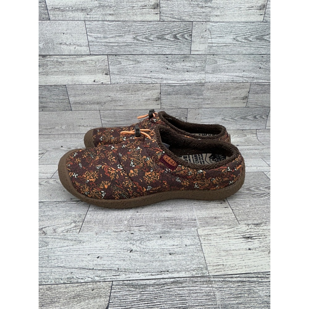 Keen Howser II Harvest Slippers Women Sz 11 Brown Multi Abstract Fleece Lined - Picture 5 of 14